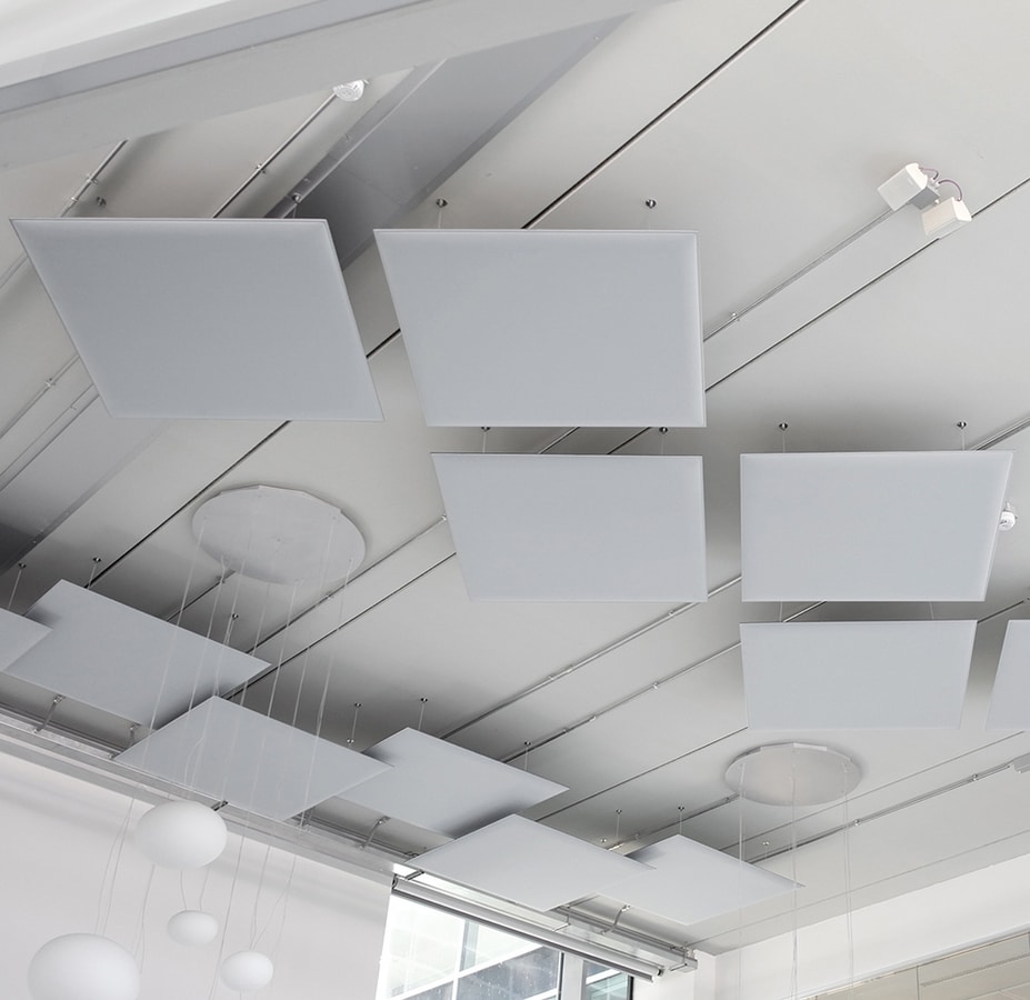 Oversize ceiling, Sound-absorbing ceiling panels
