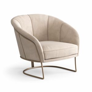 Alyson 0311, Armchair with rounded shapes