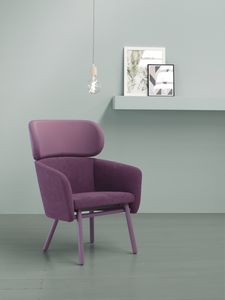 ART. 0051 BAL XL, Wooden armchair, covering in different colors
