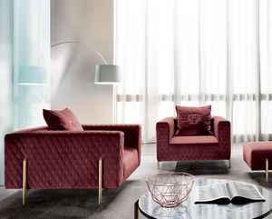 Brera Plus armchair, Armchair with elegant details
