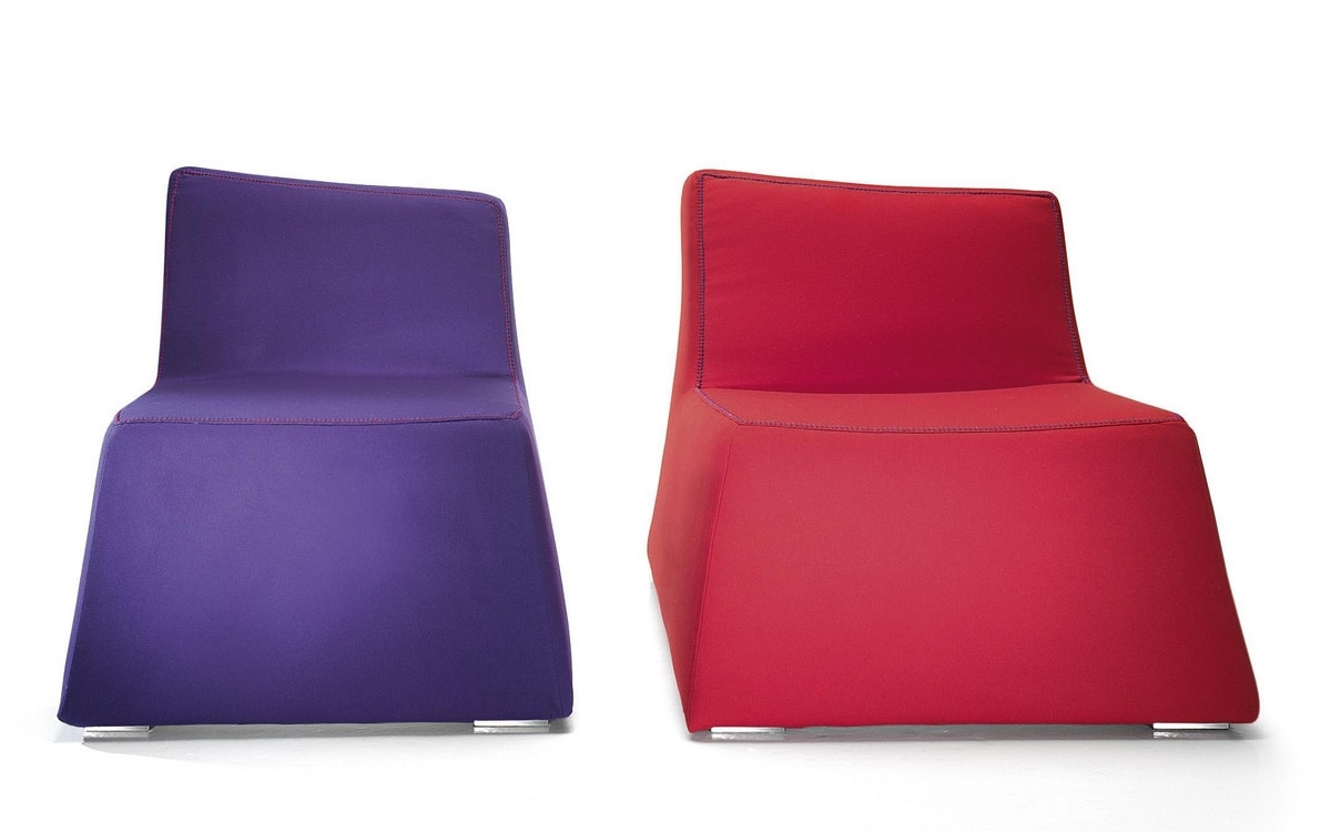 Dolly & Fat Dolly, Design armchair, with oblique backrest