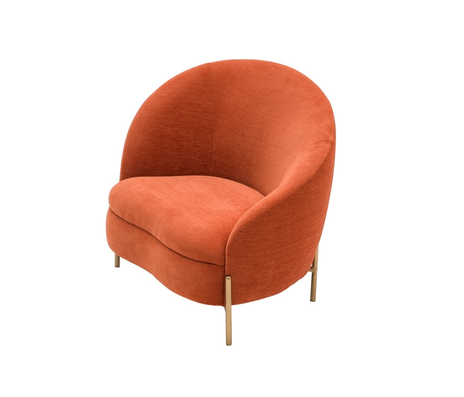 Euforia Air 05366 - 05367, Lounge chair with round metal legs