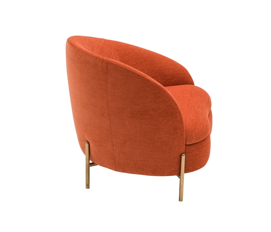Euforia Air 05366 - 05367, Lounge chair with round metal legs