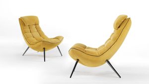 Lulea, Relax armchair with capitonné padding