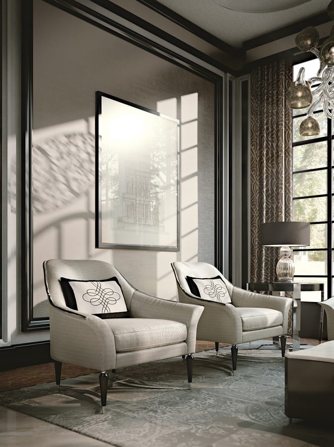 Armchair chrome legs hotsell