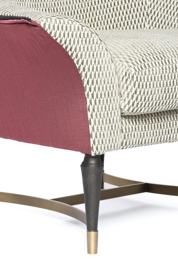 PALAIS-ROYAL Armchair, Luxury armchair with chrome legs