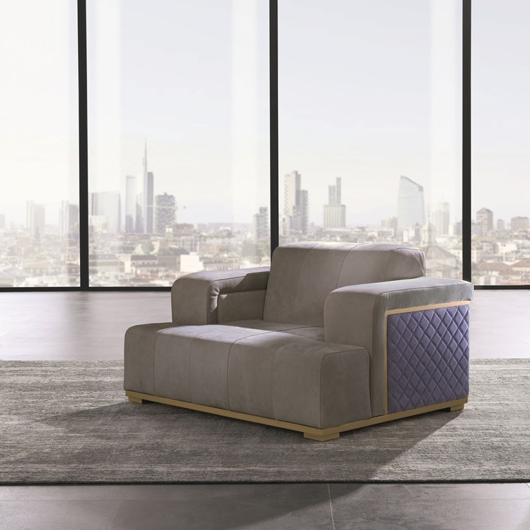 PO73 Cube armchair, Armchair with a rigorous design
