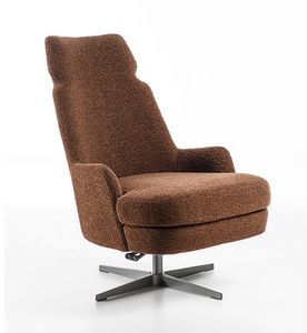 PO88 Shape bergere, Swivel armchair with high backrest