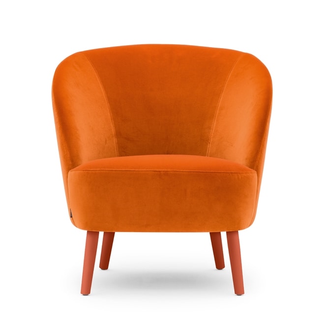 Rose 03041, Lounge armchair with a wraparound profile