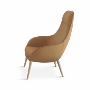 Clio Lounge W, Lounge armchair with high backrest