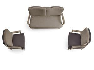 Contour armchair with arms plbw, Armchair in painted ash wood, fireproof padding