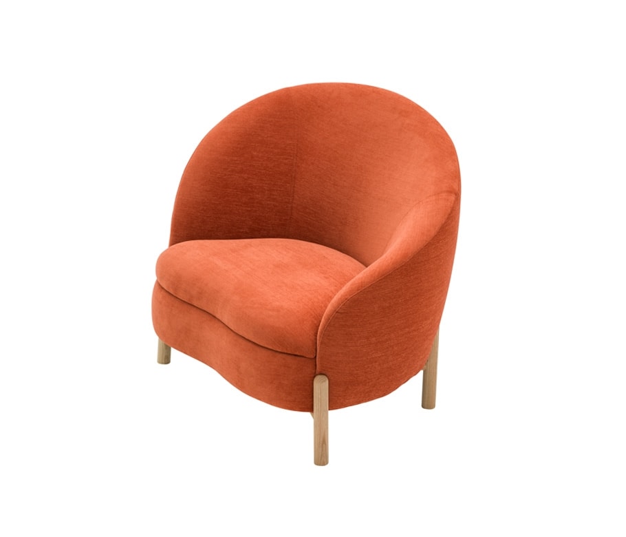 Euforia Air 05363 - 05364, Lounge armchair with an asymmetrical design
