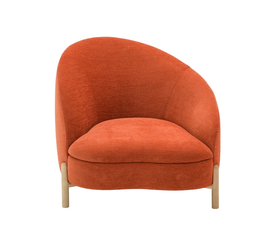 Euforia Air 05363 - 05364, Lounge armchair with an asymmetrical design