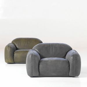 Piumotto armchair, Design armchair, with rounded shapes