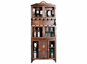 Art. AA92, Rustic bar cabinet with radio