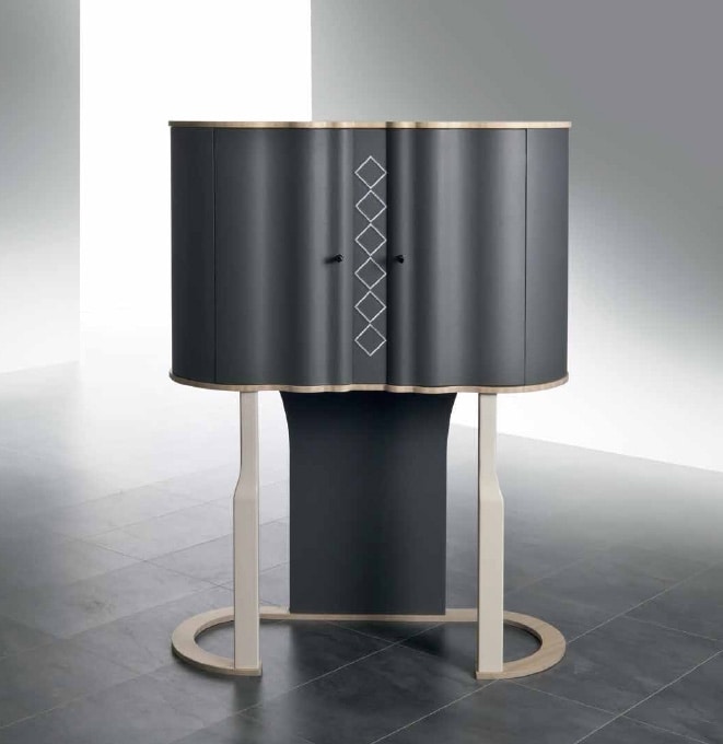 MB61 Mistral Bar cabinet, Bar cabinet with curvy shape