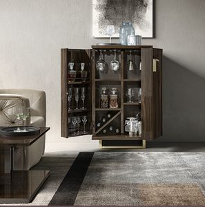 Volare bar cabinet, Equipped bar cabinet
