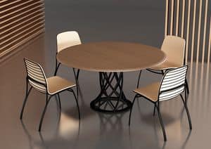 Air Floor, Table with metal base, ideal for elegant bars