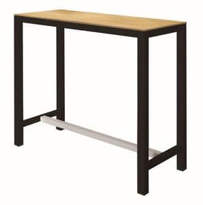 Banket, High table with metal structure, laminated top