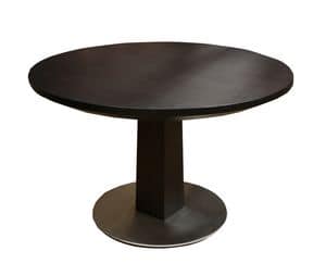 Focus round, Round table, wooden top with tapered machining