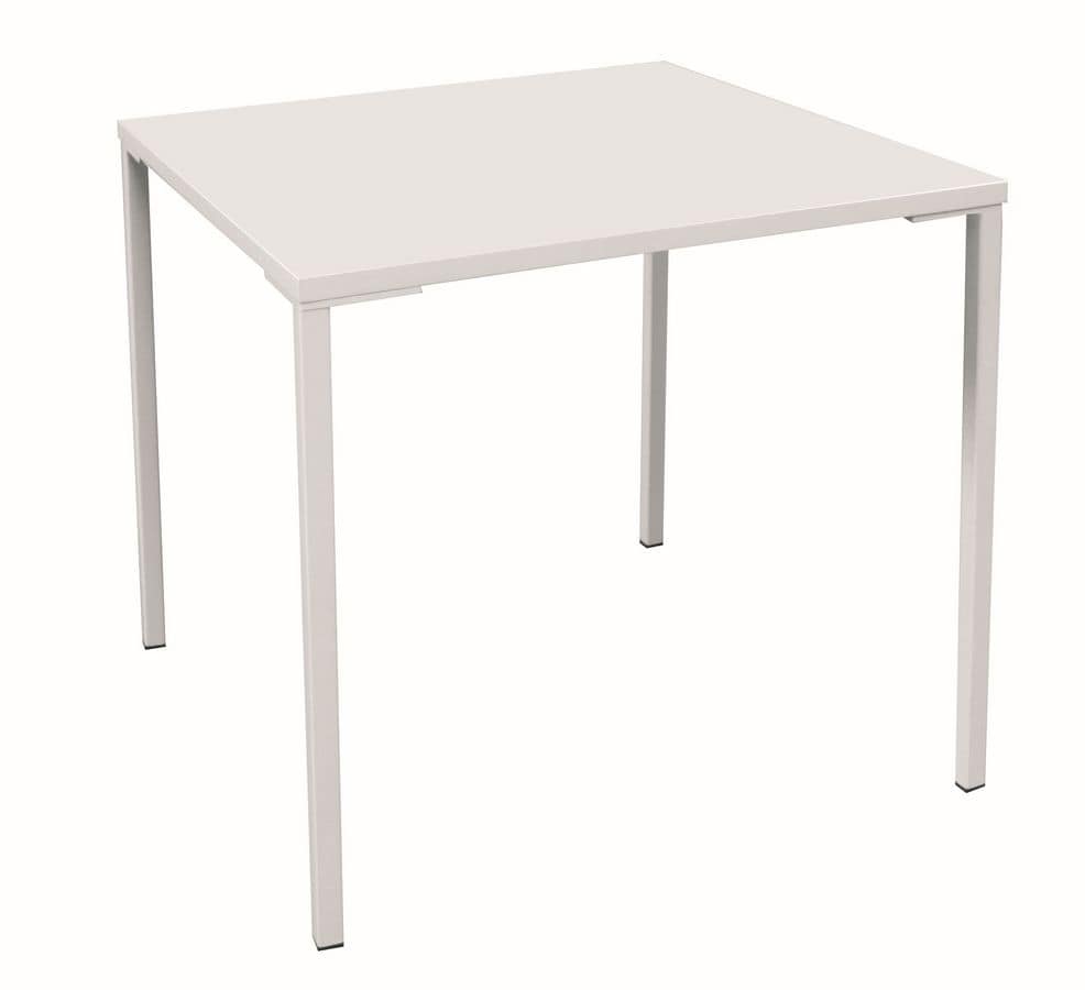 Simply Laminated H100, Stackable table with laminate top, metal base
