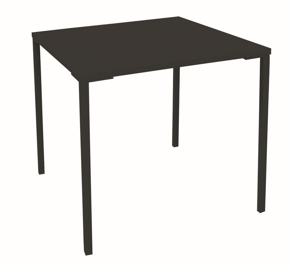 Simply Laminated H75, Stackable table with laminate top, metal legs