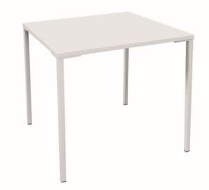 Simply Laminated H75, Stackable table with laminate top, metal legs