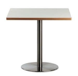 Slim mod. 9440 / 9446 / 9450 / 9460, Table of high design with brushed steel column