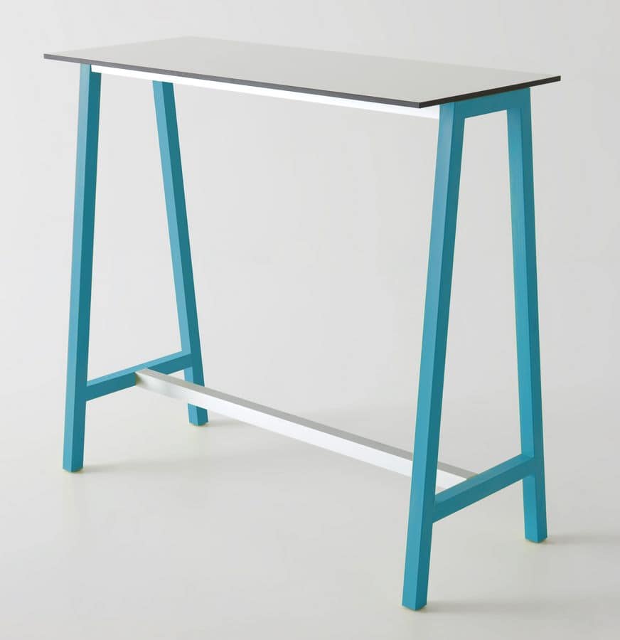 Step, High table in metal and polymer, for bars