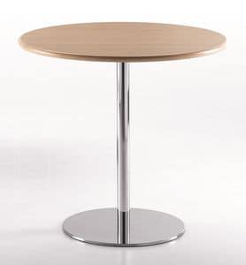 BASIC 856, Round table with chrome metal base