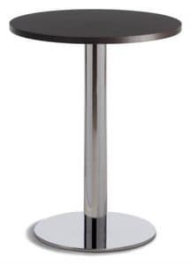Caff�, Bar table, metal base, round top