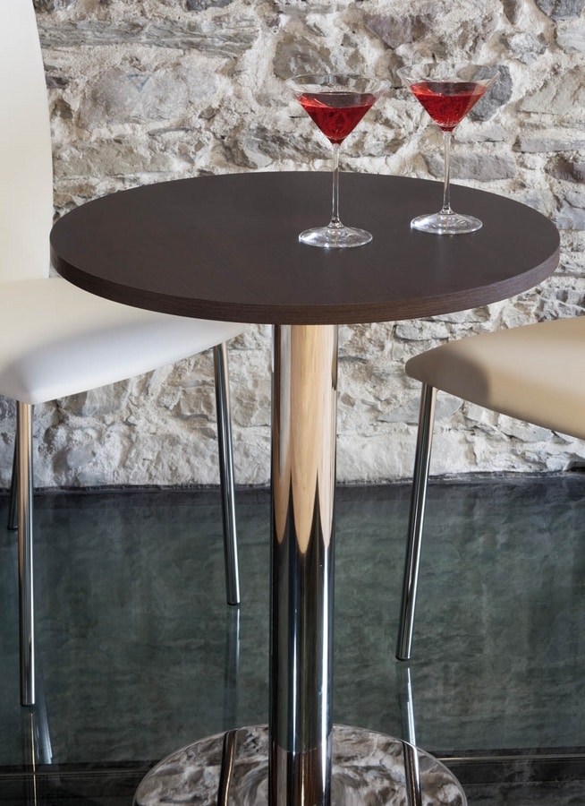 Caffè, Bar table, metal base, round top