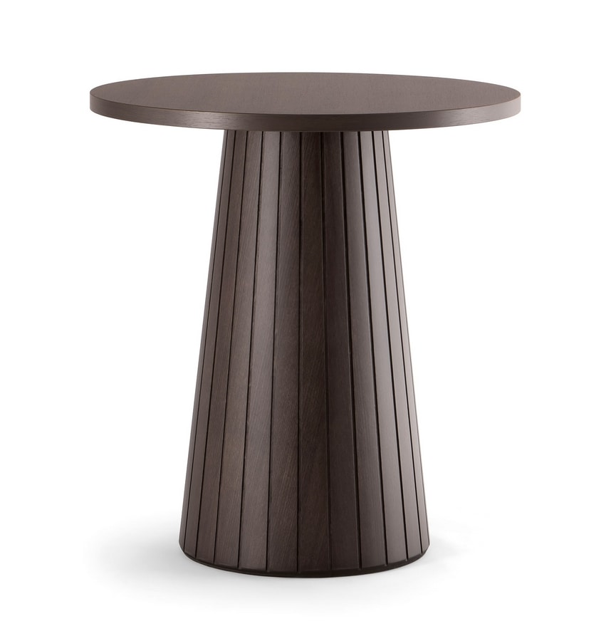 CORDOBA TABLE 082 H75 T, Round wooden table