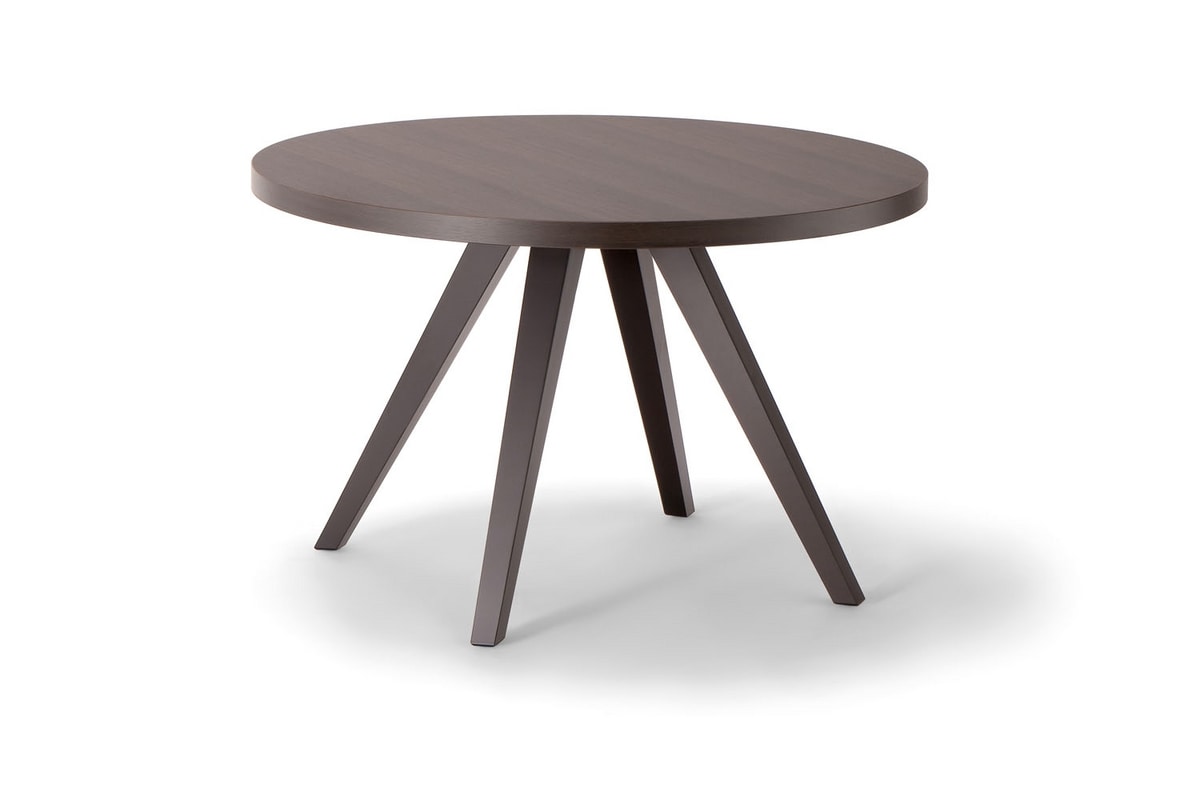 MILANO TABLE 083 H44 T, Round wooden side table