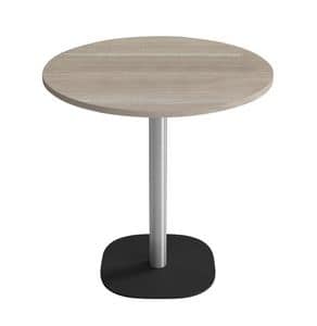 Pallino, Bar table special and modern, with rounded base in metal, customizable tops