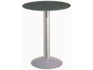 Table Ø 60 cod. 05/BTV, Round table with aluminum base, for garden and pool