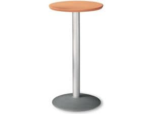 Table  60 h 110 cod. 08/BT54, Round stainless table for extern use