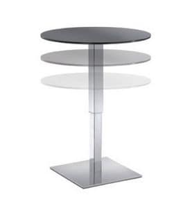 Table Halifax cod. 110, Adjustable round table for hotels and bars