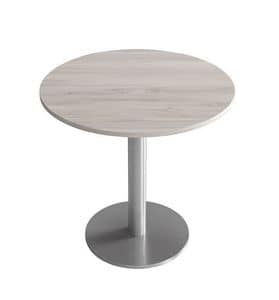 Tazio, Table with base metal, tops available in various shapes and materials, for modern style bar and restaurant