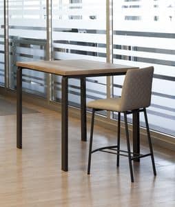 Jet FIX 90, Bar table with laminate top with wood effect