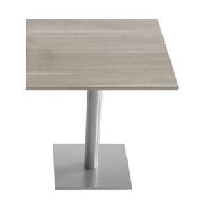 Sempronio, Bar table, with metal base and column, top available in many variants