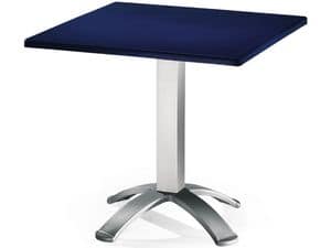 Table 80x80 cod. 23/BG4, Square table with polypropylene top