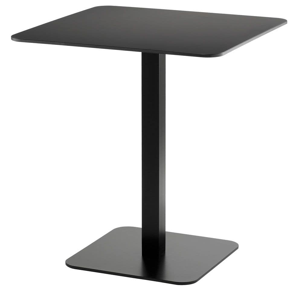 Voilà square h75, Table for bars, square top in HPL, square metal base