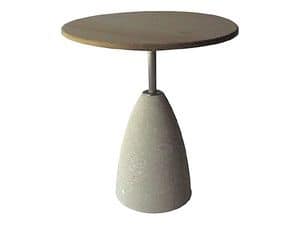 Element 1, Stone table with wooden top, for bars and pubs