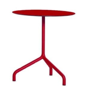 Ribalto, Tables for bars, available in different materials and heights, round and square tops