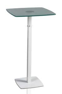 TOTEM 415 C, High table with metal base, glass top, for bars