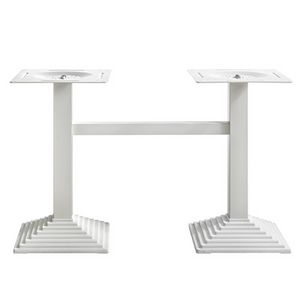 103 Double, Stepped table base with square columns