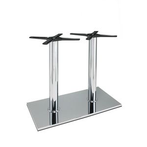 3024, Rectangular base for bar tables, in steel, with 2 columns