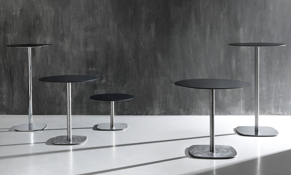 533, Metal table base, with thin column