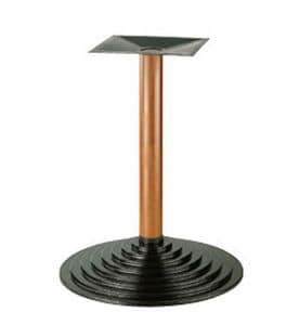 906, Metal base for table, beech column, for pubs